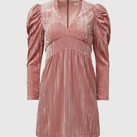 RACHEL PARCELL Pink CrinkleVelvet Mini Dress size 4 and 6 - Picture 4 of 7